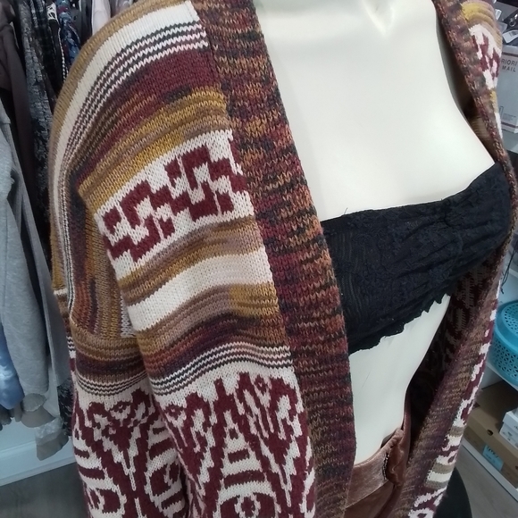 Lucky Brand Aztec Print Long Cardigan NWT - Picture 6 of 16
